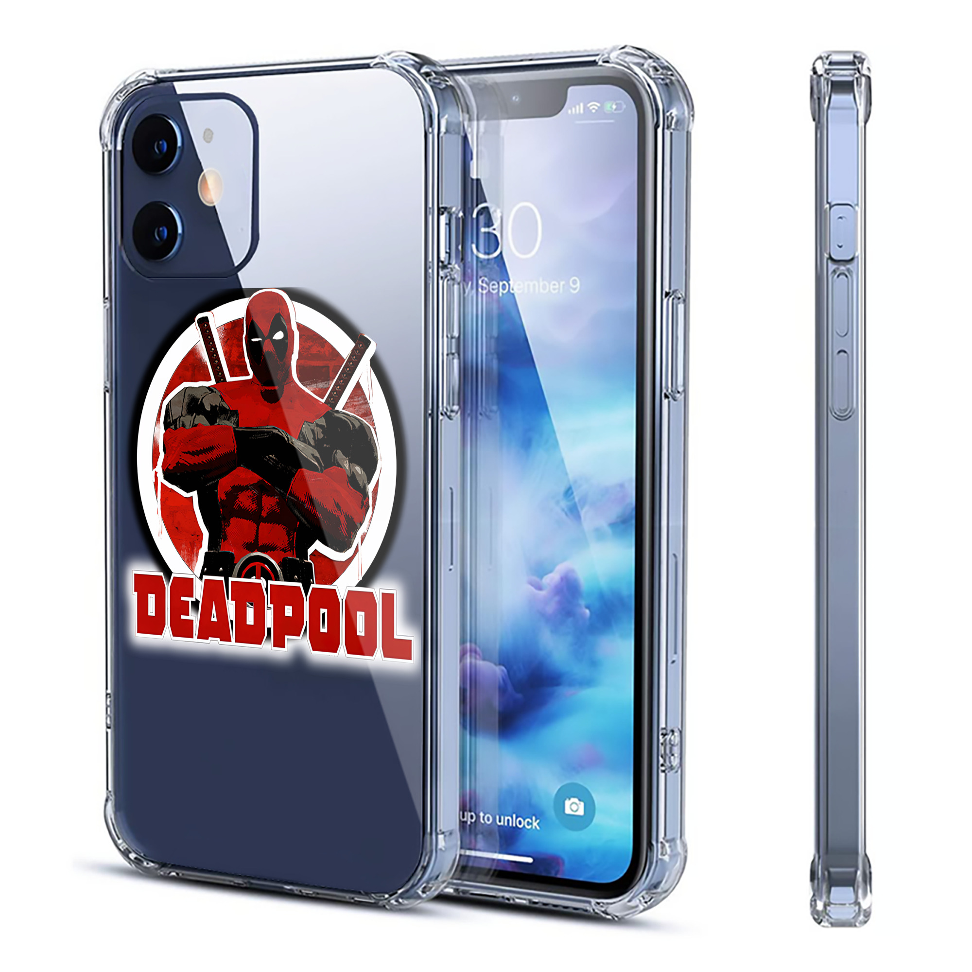 （画像用） Deadpool デッドプール 【iPhone 12シリーズ対応】透明スマホケース（クリアソフトケース）